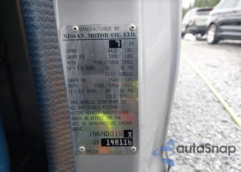 1986 Nissan 720 из США, поврежденный, VIN JN6ND01SXGX148116